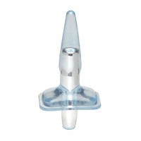 Плаг с вибрацией MENZSTUFF PURRFECT PLUG, CLEAR BLUE