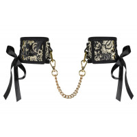 Кружевные наручники с цепочкой Obsessive Shelle cuffs