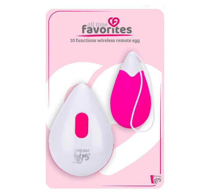 Виброяйцо с беспроводным управлением Dream Toys All Time Favorites, розовое, 6.2 см х 3.2 см