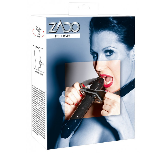 Кляп-фалоімітатор двосторонній Zado FETISH, чорний