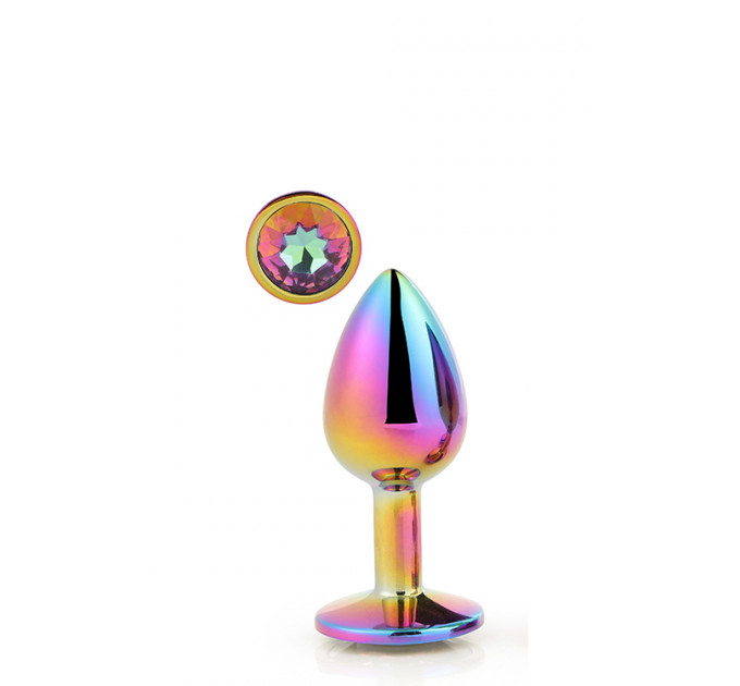 DT21782 Радужная анальная пробка GLEAMING LOVE MULTICOLOUR PLUG MEDIUM