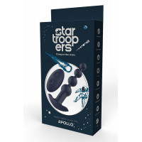 Анальна ялинка з вібрацією Dream Тoys Startroopers Apollo на пульті керування, чорна