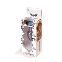 Анальная пробка с камнем Plug-Jewellery Dark Silver PLUG- Light Blue размер S