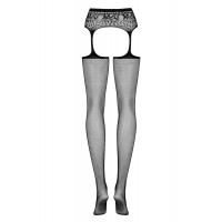Чулки с поясом Garter stockings S307 XL/XXL