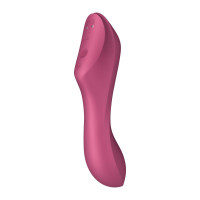 Двойной вибратор с вакуумной стимуляцией Satisfyer Curvy Trinity 3, розовый