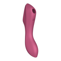 Двойной вибратор с вакуумной стимуляцией Satisfyer Curvy Trinity 3, розовый