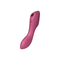 Двойной вибратор с вакуумной стимуляцией Satisfyer Curvy Trinity 3, розовый
