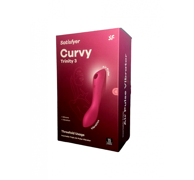 Подвійний вібратор із вакуумною стимуляцією Satisfyer Curvy Trinity 3, рожевий