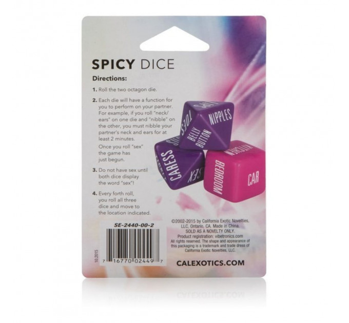 Эротичная игра для пары California Exotic, 3 кубика