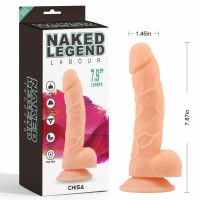 Фалоімітатор на присосці Chisa Naked Legend Labour 7.9, бежевий