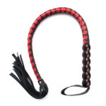 Флоггер DS Fetish Mahogany flogger black/red