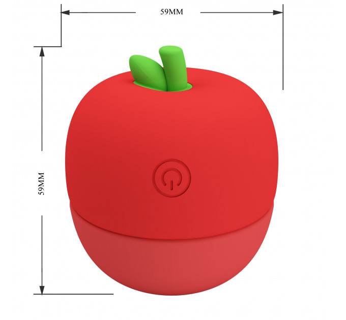 Клиторальный стимулятор Pretty Love APPLE Secret, красный