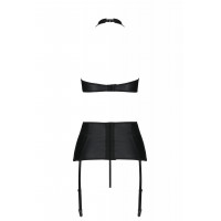 Комплект белья с поясом для чулок NANCY SET black S/M - Passion