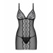 Пеньюар Obsessive Lucita та стрінги S/M