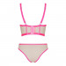 Комплект Obsessive Nudelia top & panties pink S/M