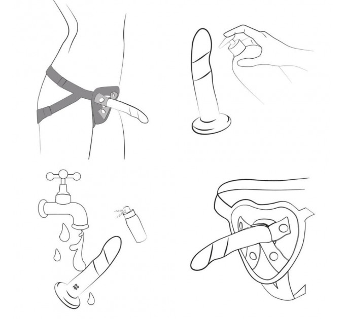 Комплект старопон+ трусики ROMP Piccolo Pegging Kit