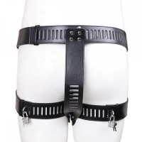Кожаный пояс верности , черный DS Fetish