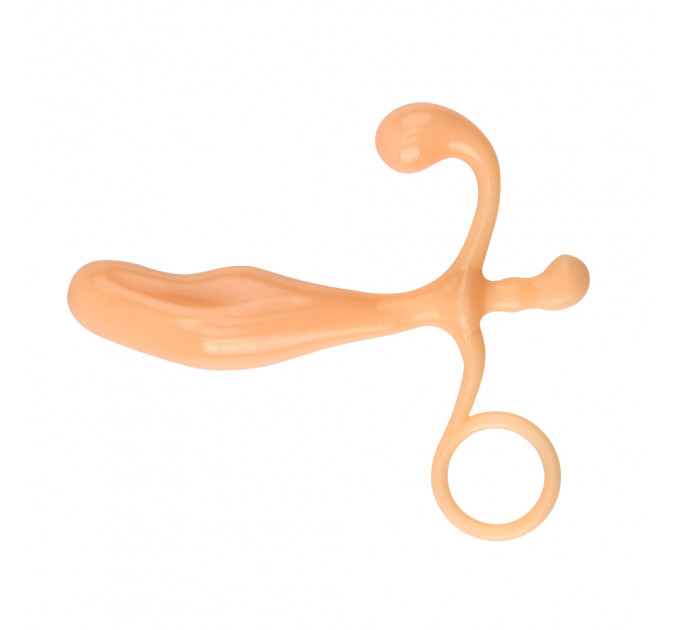 Массажер простаты Chisa Prof.Jason C Prostate Exerciser с анатомическим рельефом, бежевый