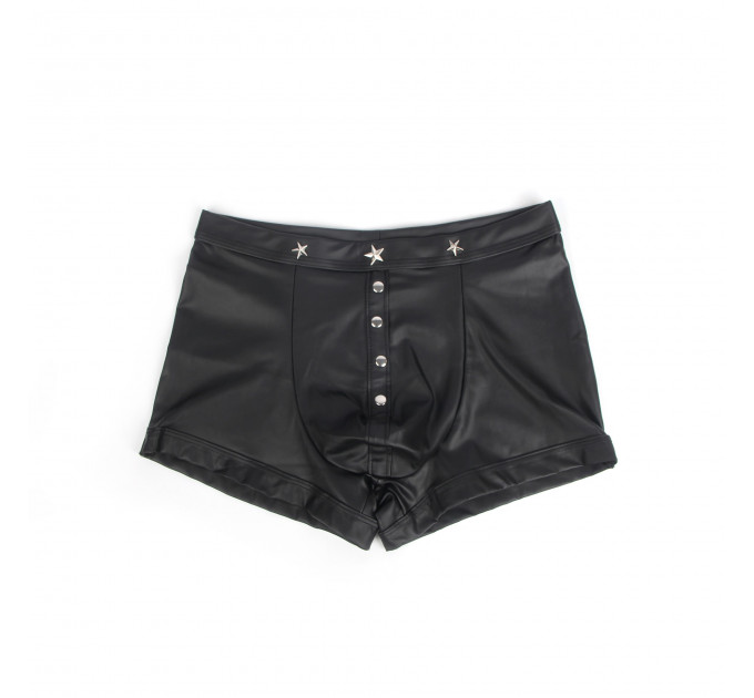 Чоловічі труси-боксери Star Night з імітацією шкіри, чорні, L