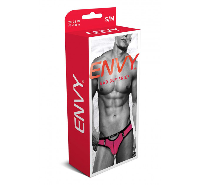 Мужские трусы-брифы Envy Bad Boy розовые, S/M