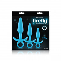 Набор светящихся анальных пробок NS Novelties FIREFLY PRINCE KIT BLUE