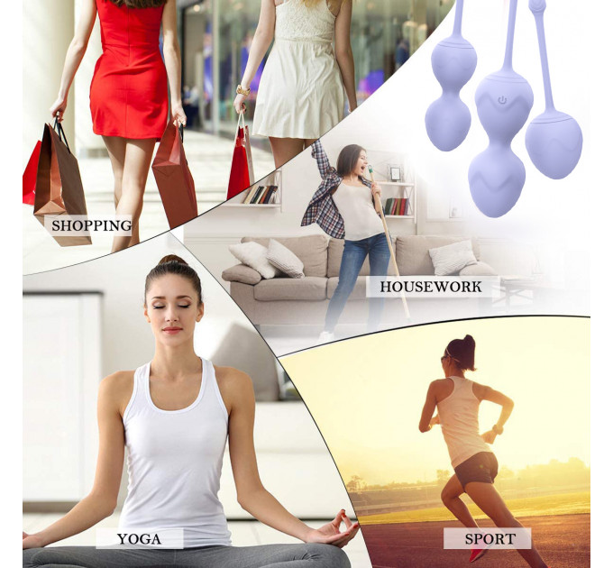 Набор вагинальных виброшариков Every Night Toys Lela, 3 шт, с дистанционным пультом, сиреневый