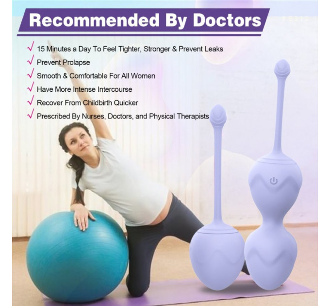 Набор вагинальных виброшариков Every Night Toys Lela, 3 шт, с дистанционным пультом, сиреневый