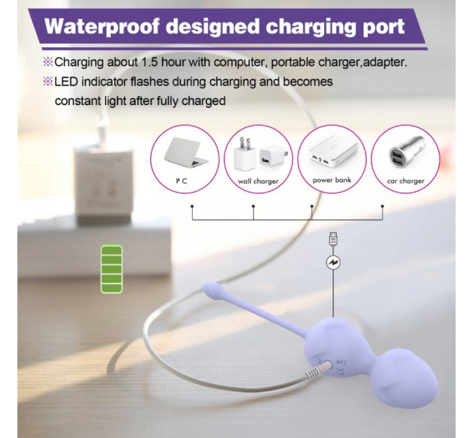 Набор вагинальных виброшариков Every Night Toys Lela, 3 шт, с дистанционным пультом, сиреневый