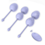 Набор вагинальных виброшариков Every Night Toys Lela, 3 шт, с дистанционным пультом, сиреневый