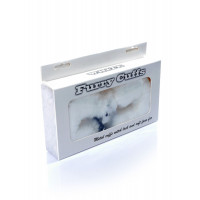 Наручники білий метал з хутром plush handcuffs