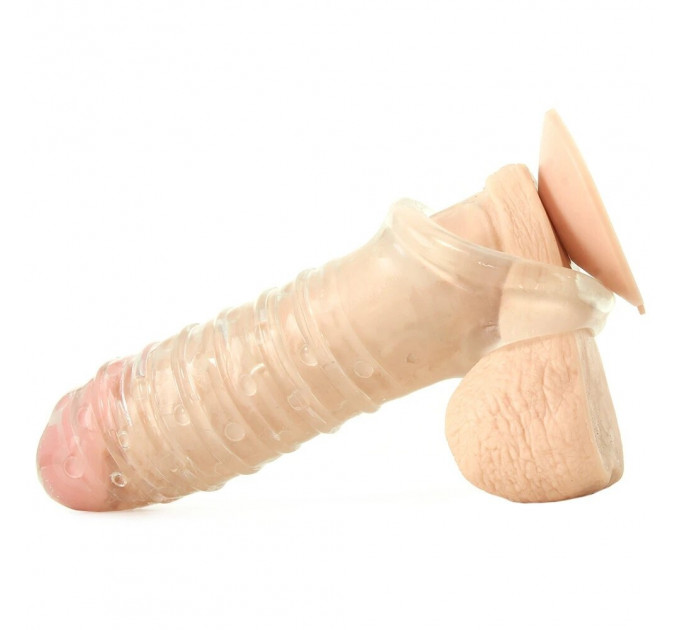 Насадка на пеніс, що подовжує RENEGADE RIBBED EXTENSION CLEAR