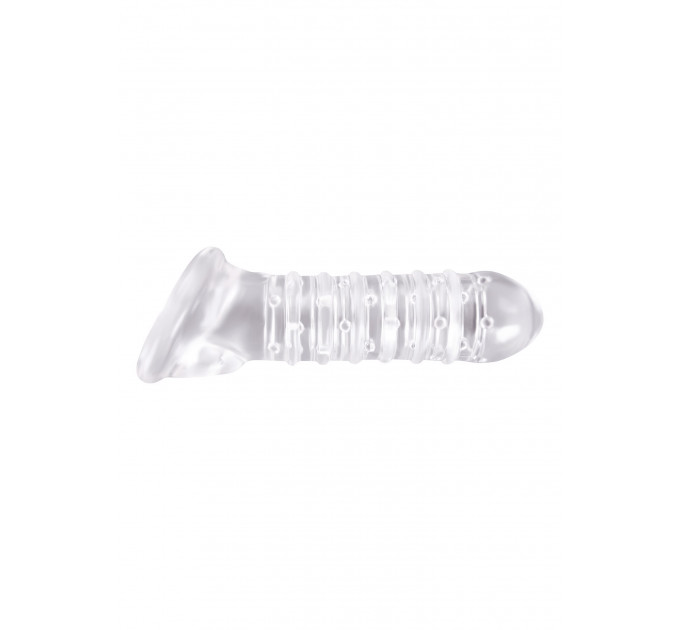 Насадка на пеніс, що подовжує RENEGADE RIBBED EXTENSION CLEAR