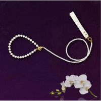 Нашийник із повідком із перлин Lockink Sevanda, білий