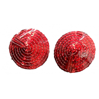 Пестисы на соски круглые Sunspice с пайетками, красные