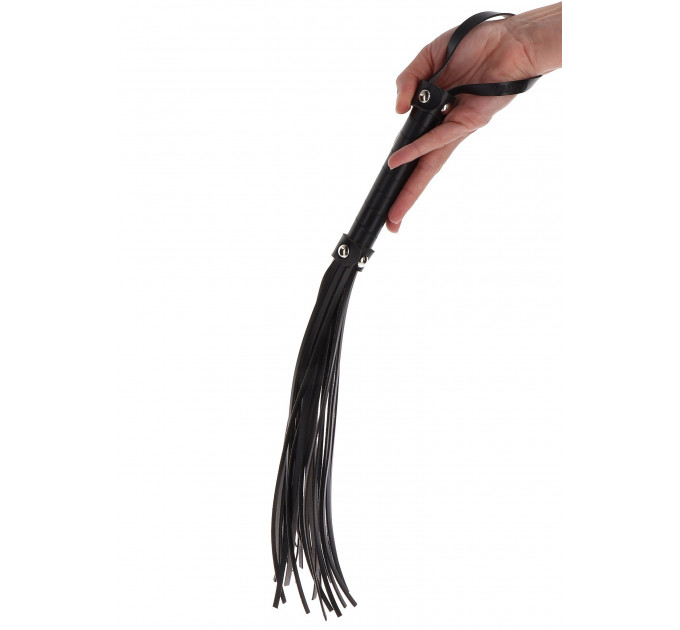 Плеть-флоггер Taboom Large Whip черная, 45 см