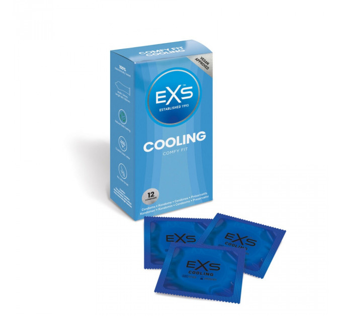 Презервативи охолоджувальні Exs Cooling Comfy Fit анатомічні (ціна за упаковку, 12 шт.)