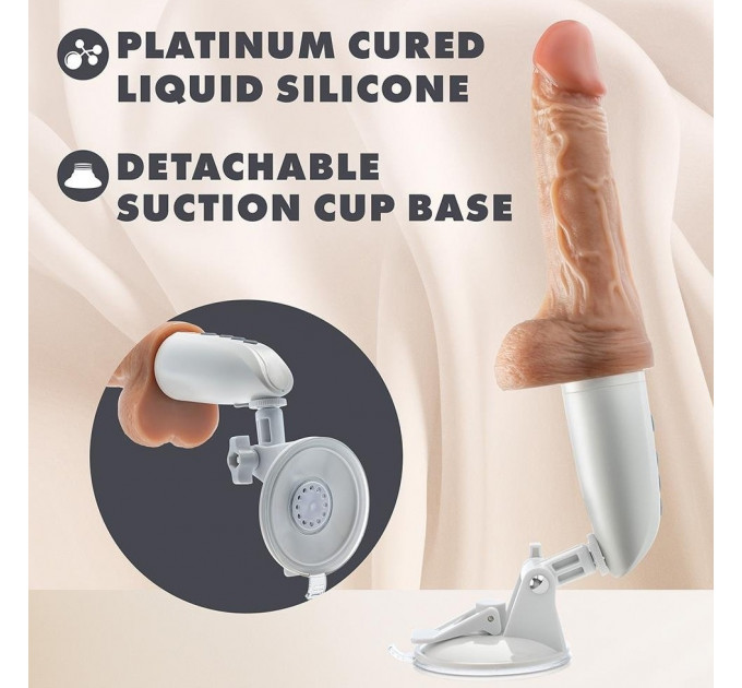 Вібратор на підставці Blush Dr. Skin Dr. Hammer з фрикціями та функцією нагрівання, з пультом