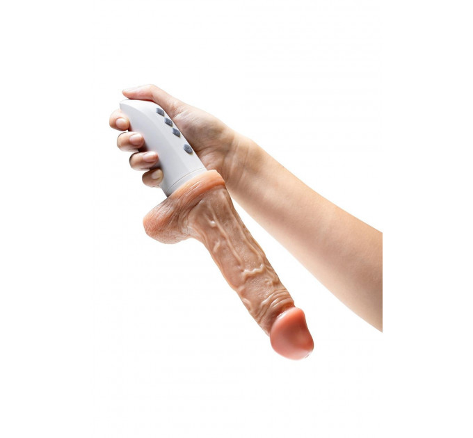 Вібратор на підставці Blush Dr. Skin Dr. Hammer з фрикціями та функцією нагрівання, з пультом