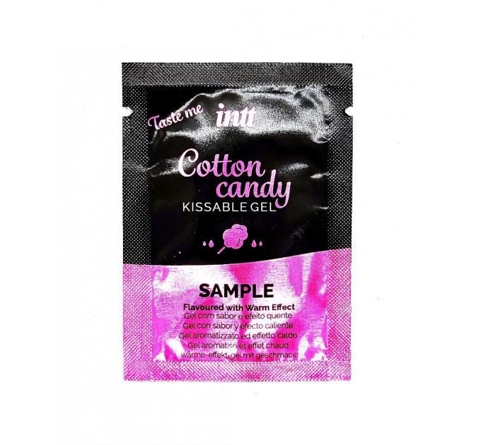 САШЕТ/Съедобный лубрикант со вкусом сладкой ваты Intt Cotton Candy 2 мл