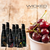 Съедобный лубрикант со вкусом персика Wicked Aqua Sweet Peach на водной основе, 120 мл
