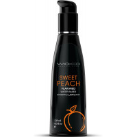 Съедобный лубрикант со вкусом персика Wicked Aqua Sweet Peach на водной основе, 120 мл