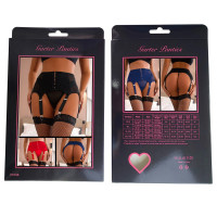 Сексуальні стрейч-трусики з п'ятьма гачками та поясом для підв'язок Star Night, червоний