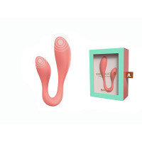 Смарт-стимулятор Adrien Lastic Couple Secrets II + APP для клитора и точки G, коралловый