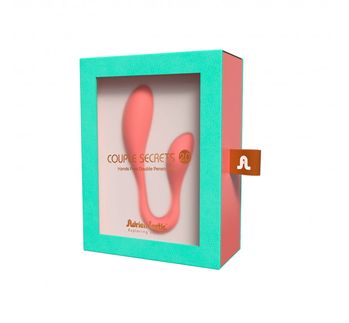 Смарт-стимулятор Adrien Lastic Couple Secrets II + APP для клітора та точки G, кораловий