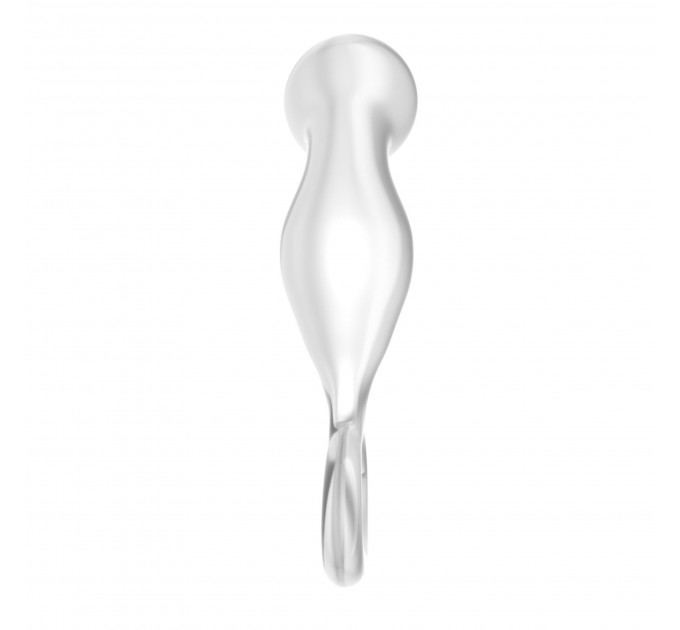 Скляний Анальний затор 4,5" Glass Romance Clear