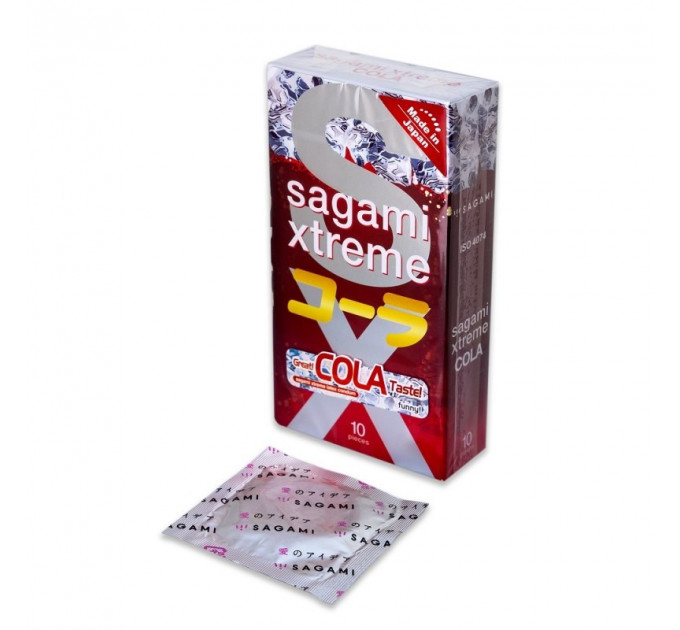 Супертонкие латексные презервативы Sagami Xtreme Cola flavor (цена за упаковку, 3 шт.)