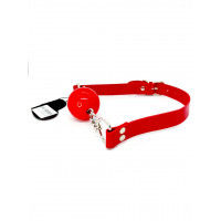 Силіконовий кляп з ланцюжком DS Fetish, M, червоний