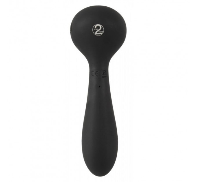 Универсальный вибратор с обогревом CUPA Warming Vibrator двухсторонний, черный, 17.3 см