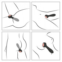 Универсальный вибратор с обогревом CUPA Warming Vibrator двухсторонний, черный, 17.3 см