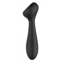 Универсальный вибратор с обогревом CUPA Warming Vibrator двухсторонний, черный, 17.3 см